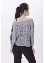Delikli Gri Sweat 